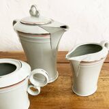 Service cafetière, sucrier et crémier en céramique ALP Czechoslovakia, anné
