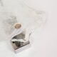 Set of two heavy ice glass 'Paper fold' sconces by Kalmar