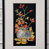 Early 20th Century Still Life Painting with Black Frame