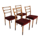 Set de 4 chaises scandinave en hêtre, Treman, Suède, 1960