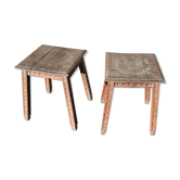 Pair of wooden stools