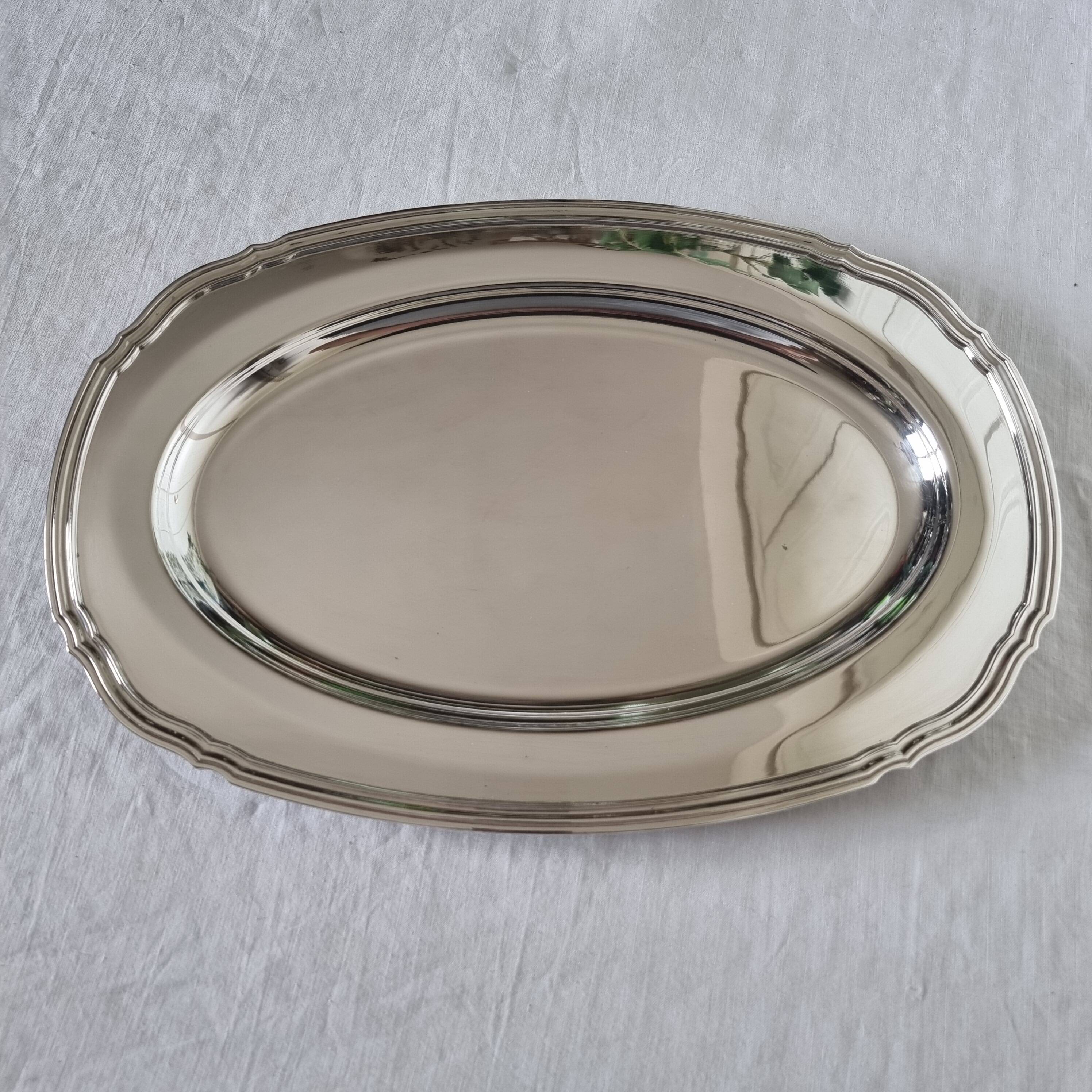 Christofle Galia presentation tray in double-coated silver-plated metal