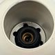 Paire de lampes eyeball Space Age métal blanc moutarde chrome Italie 1960s
