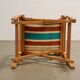 Vintage folding chair from the 1950s-60s in beech and fabric, Italy.