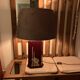 Pair of large vintage lacquered wooden lamps, Eric Maville style.