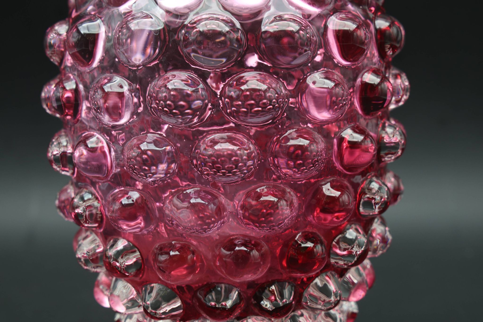 Extraordinary Pink Barovier e Toso Bugnato Vase