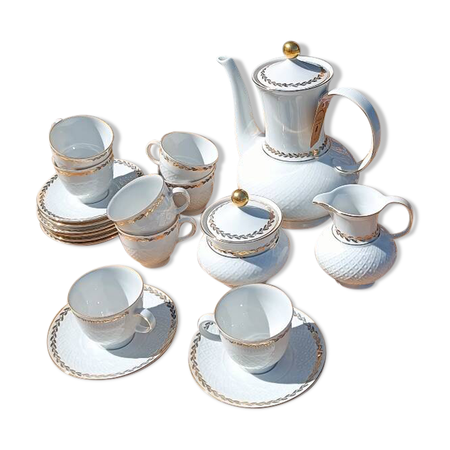 Vintage coffee service in porcelain Seltmann Weiden Bavaria –