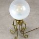 Mid-century Brass and Glass Table Lamp