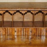 Writing desk in pollard oak from around 1800 with claw and ball carved legs.