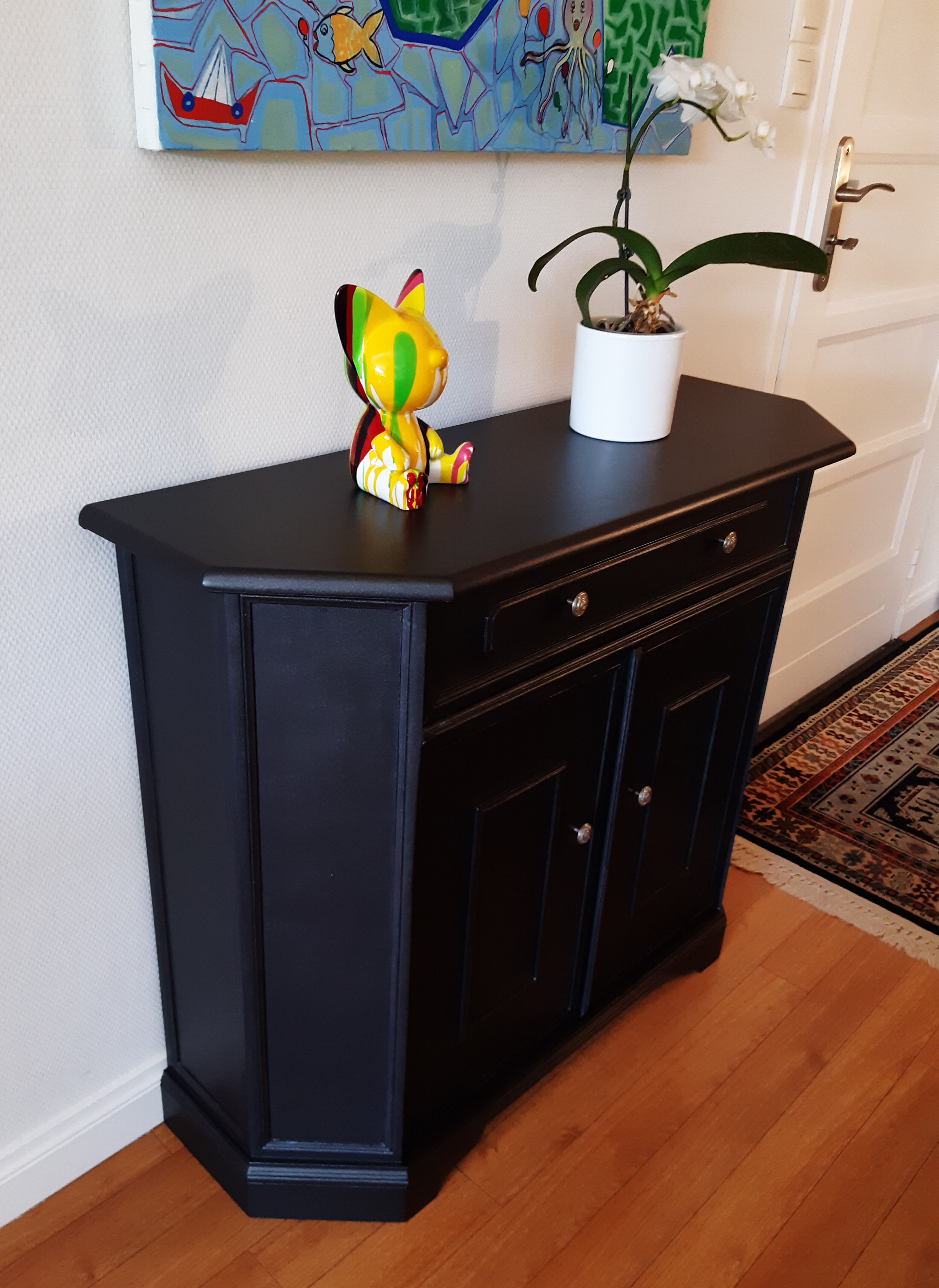 2-door "black steel" dresser