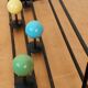 50s coat rack with multicolored balls