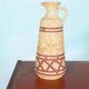 Vintage vase from the 60s, W-Germany footed vase in caramel yellow.