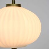 Mid-Century Brass & Glass Table Lamp