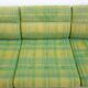 Green three seat sofa Teak frame