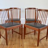 Set of 4 vintage Scandinavian teak Breox chairs, 1960