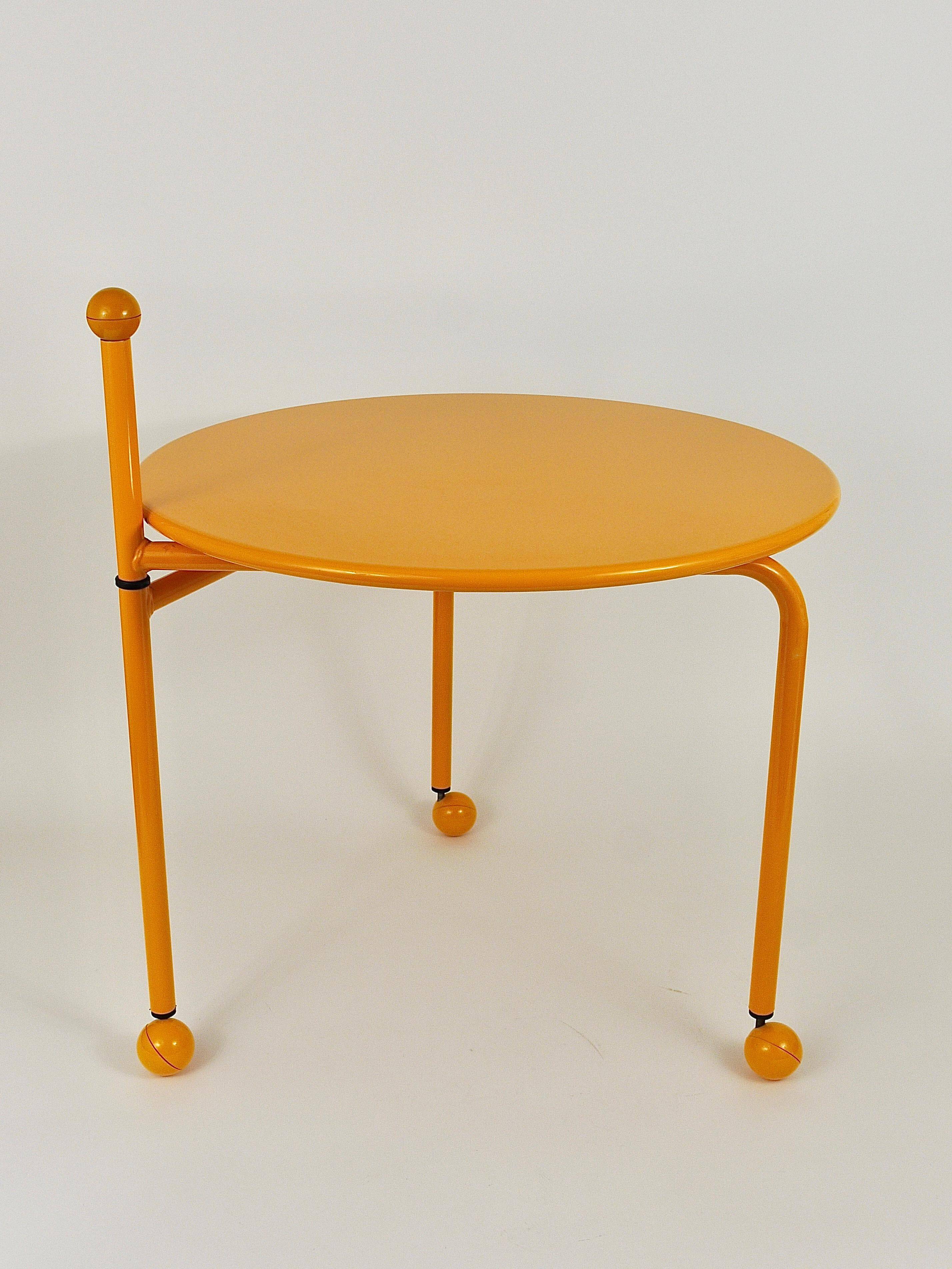 Post-modern side or coffee table by Tord Bjorklund, Memphis style, Sweden, 1980s.