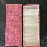 Set of twelve crystal knife holders 24% with vintage lead