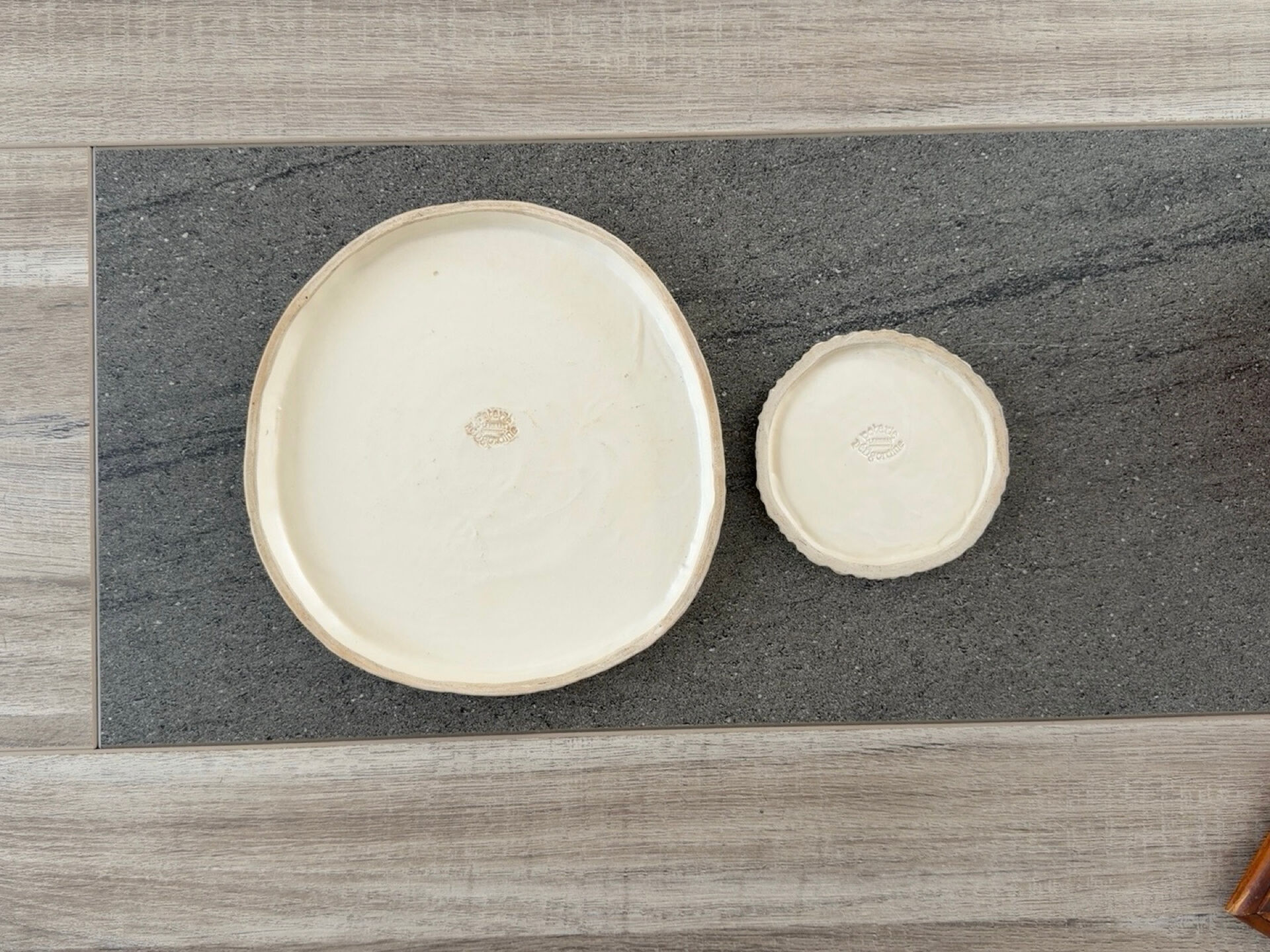 Set of 2 vintage serving dishes – Poterie Périgordine – Lembras