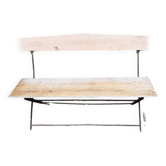banc de jardin bois metal