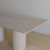 Olympia rectangular dining table - 240x100 - natural travertine
