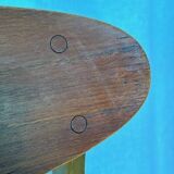 5 beech and teak chairs - Denmark 50s/60s