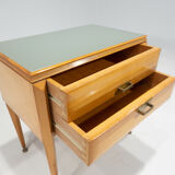 Mid-century modern pair of wooden nightstands, italy, 1960s