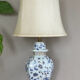 Porcelain living lamp nineteenth handmade decorations, double lighting