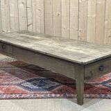 19th century chestnut coffee table with 2 drawers