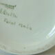 Tubular vase Limoges porcelain bucolic decoration hand painted signed
