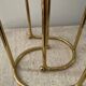 Duo of modernist brass candlesticks