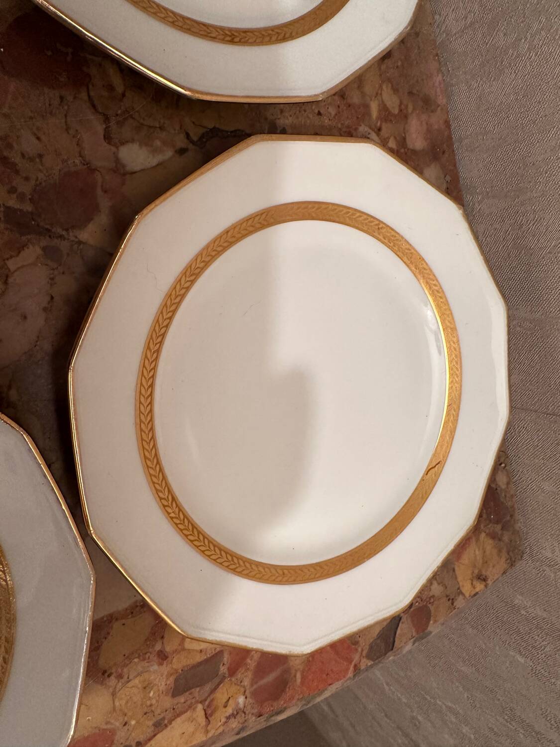 F. Legrand Limoges - Service à Dessert 2 Plat Gâteaux/Tartes + 11 assi