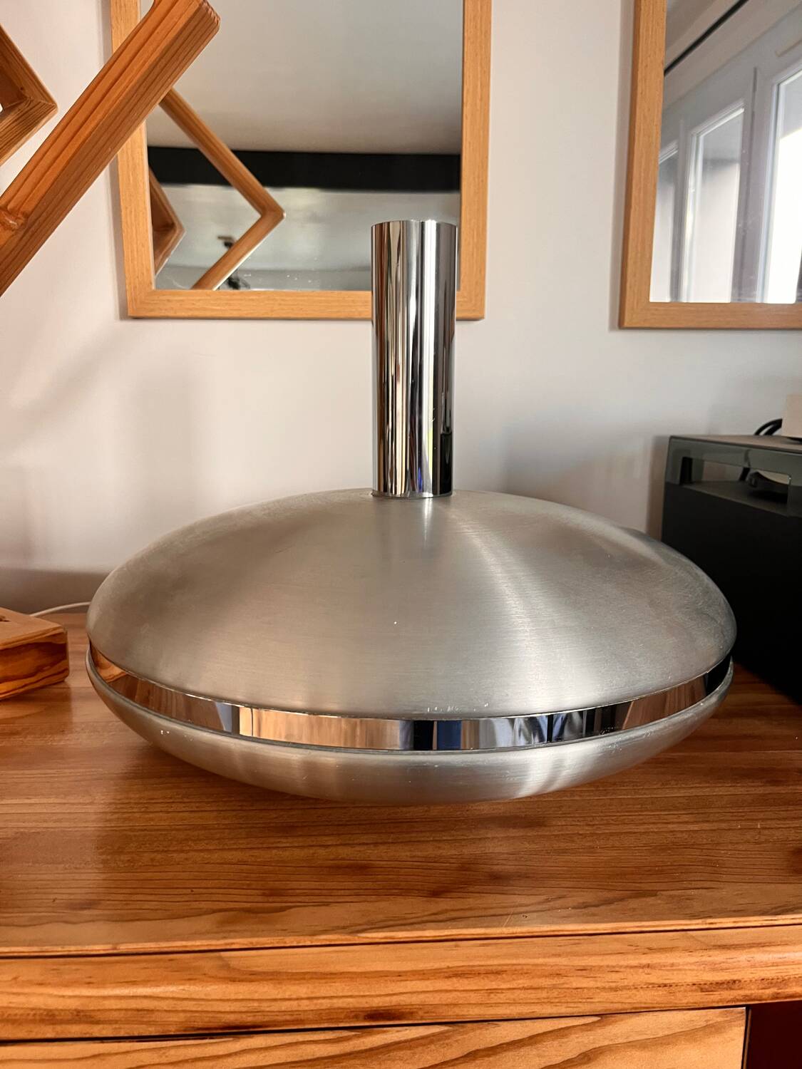 Superbe Lampe Suspension Design Vintage OVNI - Style Space Age/Mid-Cen