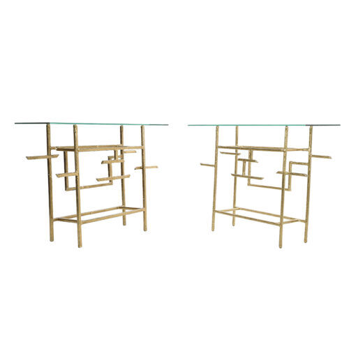 Brass console by Henri Fernandez