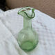 Small vintage soliflore vase in blown glass, water green — Pinched neck