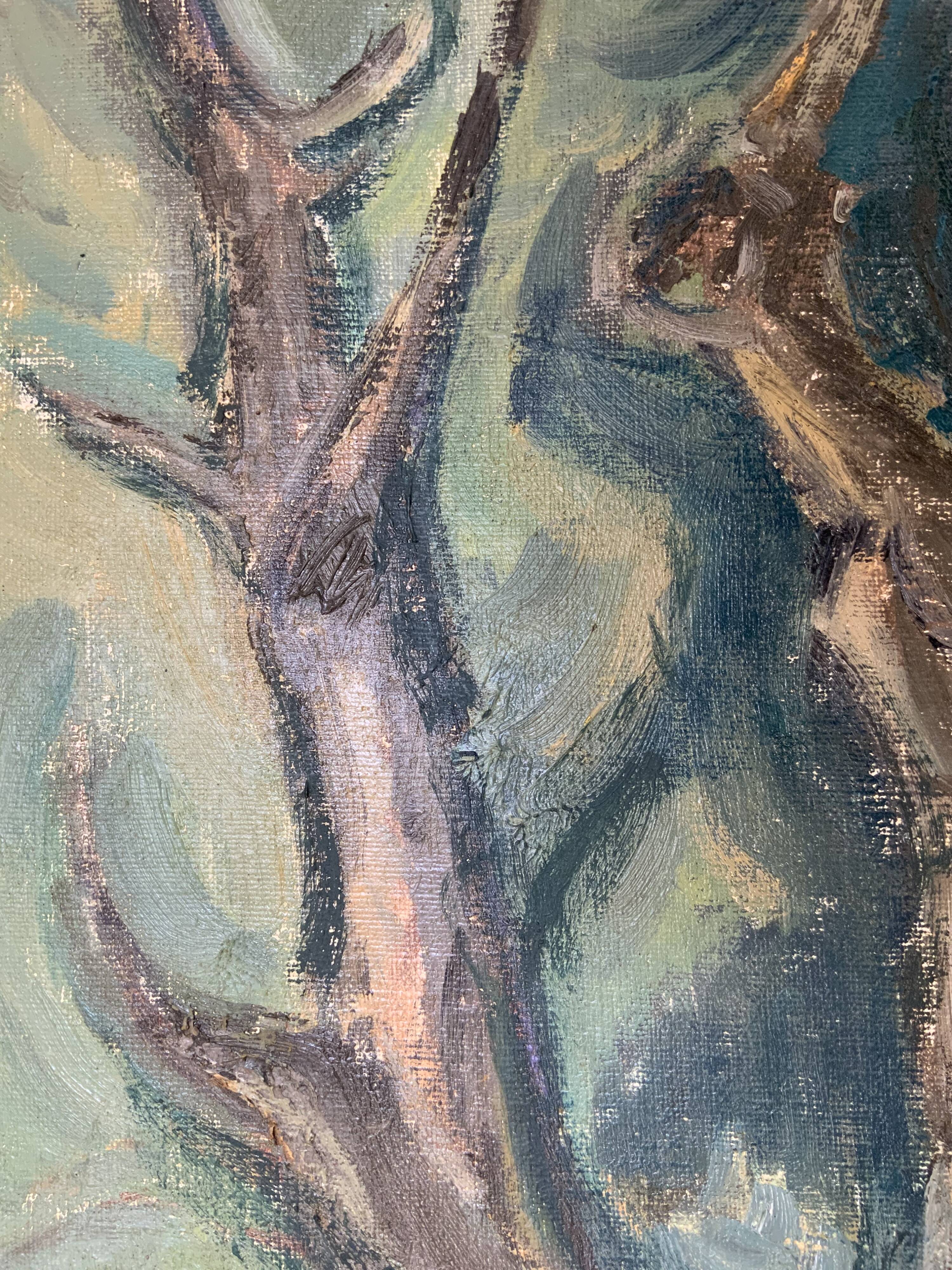 Vintage Oil on Canvas by Swedish artist Anna Munther (1915-2000)