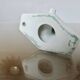 Art Deco white porcelain coat hook 1930s 40s