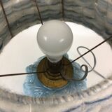 Art Deco blue opaline lamp