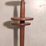 Art Deco pedestal table in varnished solid wood - 1940s