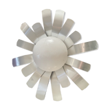 Oxar brushed metal vintage flower wall lamp