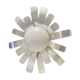 Applique fleur vintage en metal brossé Oxar