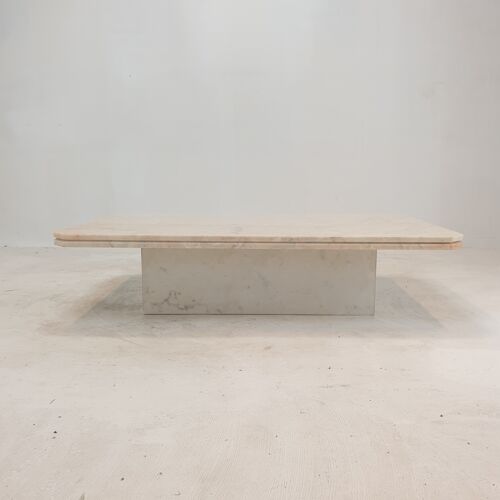 Table basse en marbre italien, années 1970