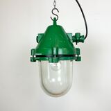 Green Industrial Cast Aluminium Explosion Proof Lamp, 1970s