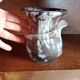 LAMARTINE - White speckled glass, colorless scroll chocolate