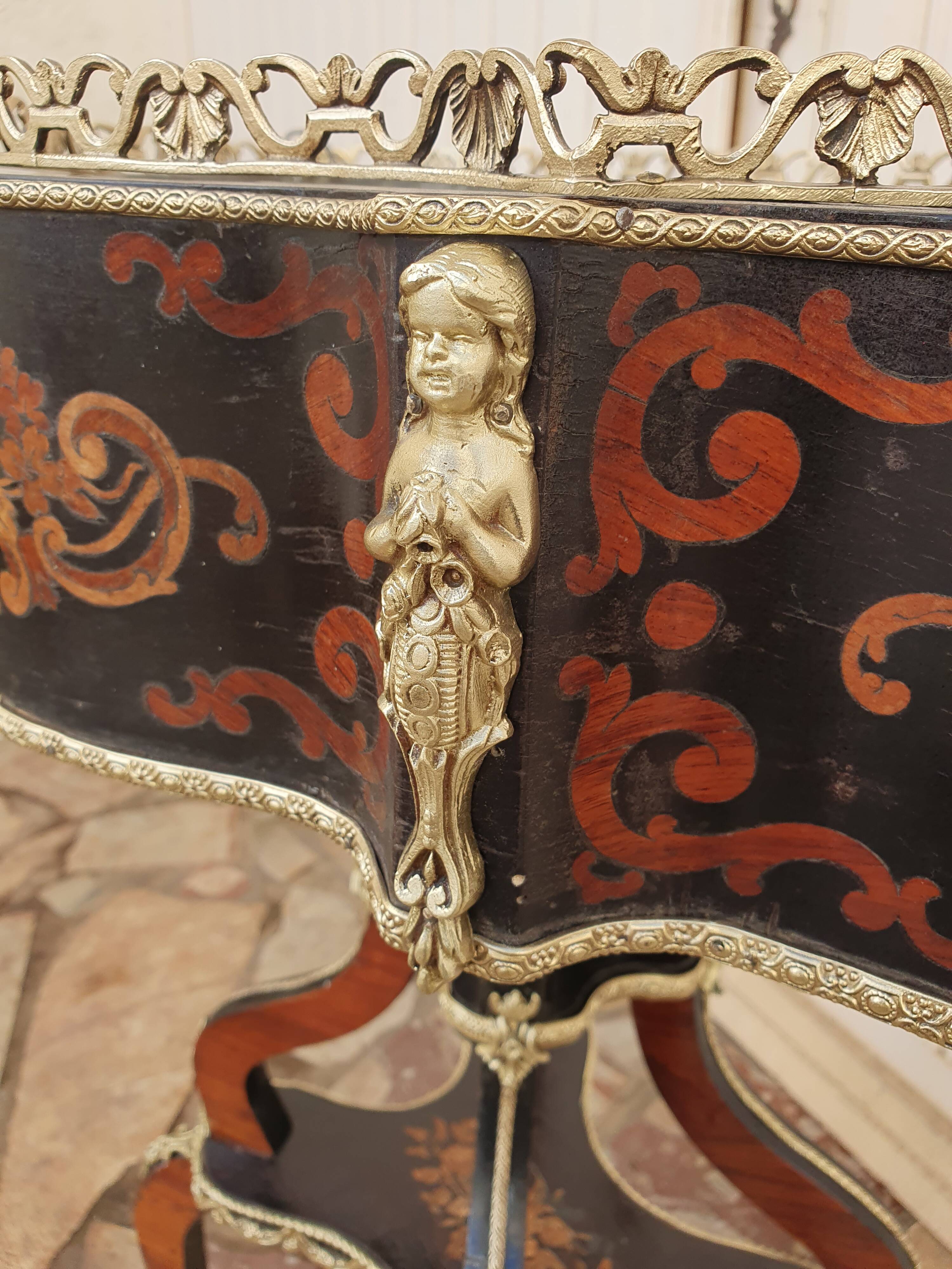 Napoleon III planter in marquetry, 1860 period