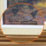 Oil on Wood "Maison en Brière", signed E.gautier – 1955