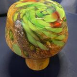 Petit vase pâte de verre orang jaune et vert fleurs des champs fleurs sechees