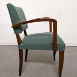 Pair of art deco style bridge armchairs