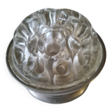 vintage glass flower holder and base Etain du Manoir