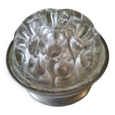 porte fleurs vintage verre et socle Etain du Manoir