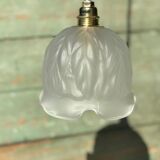 Vintage walkman lamp globe art deco satin molded glass
